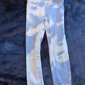 wonder nation Blue and White Tie-Dye Kids Leggings